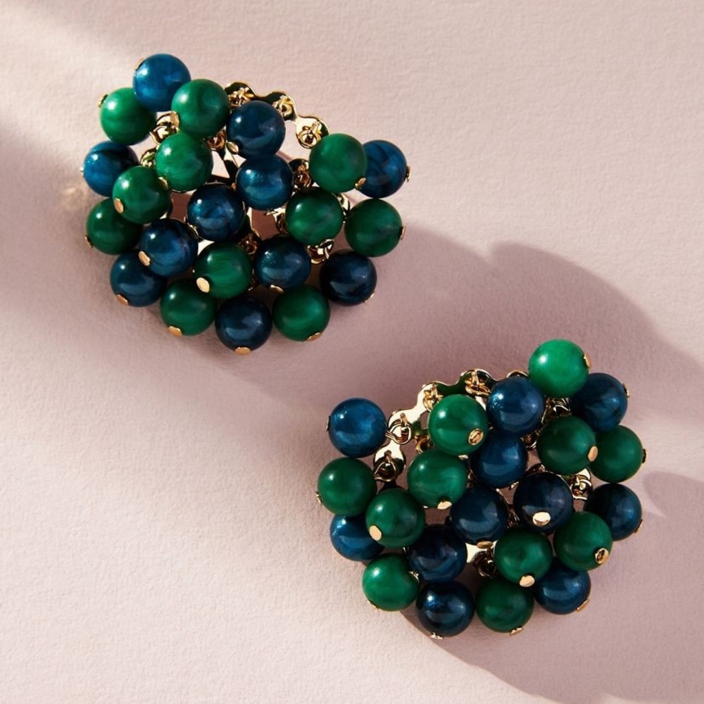 Glass Ball Cluster Earrings